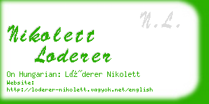 nikolett loderer business card